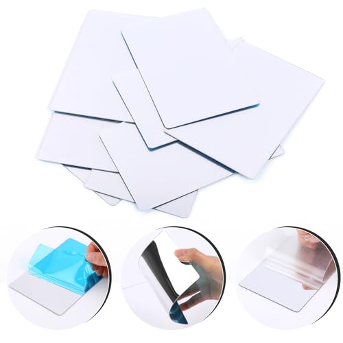 KALIONE 8 Pack Shatterproof Acrylic Mirrors, 5x7 Inch Double-Sided Mini Mirrors for DIY Crafts
