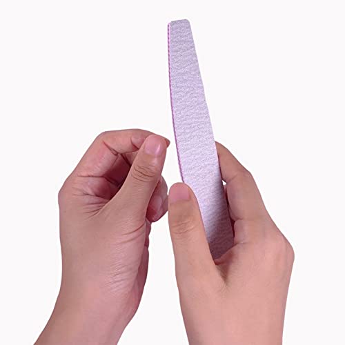 AhaTopia 80/80 Grit Nail Files 10-Pack - Heavy-Duty Emery Boards for Acrylic & Gel Nails