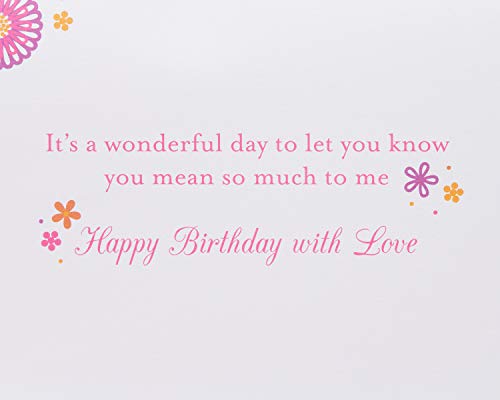 Papyrus Birthday Card for Mom - Wonderful Day Handcrafted Floral Design