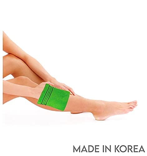 Korean Exfoliating Body Scrub Washcloth Mitts 4-Pack Green Italy Towel