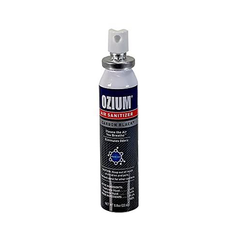 Ozium Air Sanitizer Spray - Odor Eliminator, 0.8 oz, Carbon Black