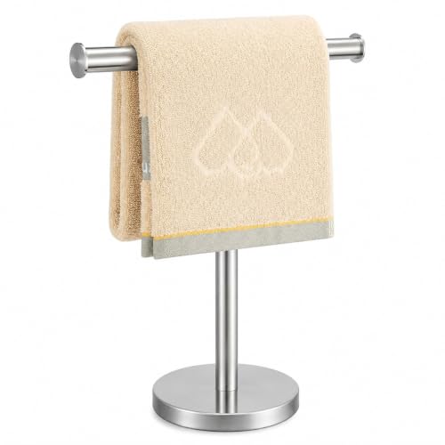 Freestanding Hand Towel Holder Stand, Brushed Nickel - X-silver-1 Pack