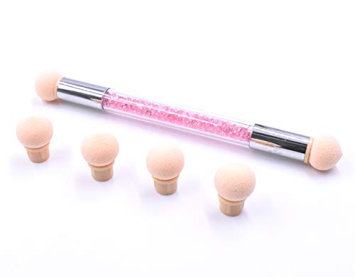 Art&Beauty Gradient Nail Sponge Brush Pen with 4 Replacement Heads