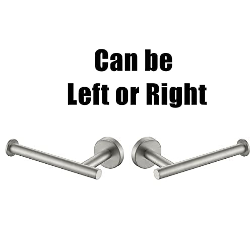 JQK Brushed Knob Toilet Paper Holder - 5 Inch Stainless Steel Dispenser for Mega Rolls