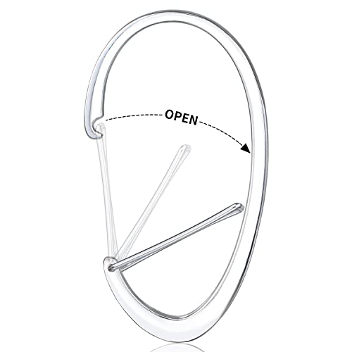 Chrome Shower Curtain Rings - Rustproof Decorative Hooks, Set of 12