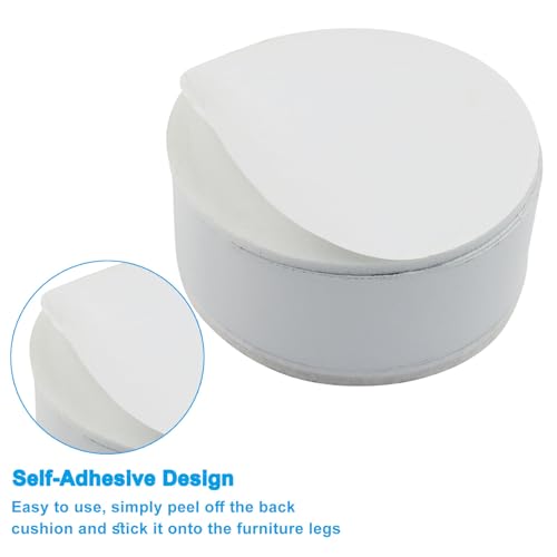 Piutouyar 4 Pcs Round Self-Adhesive Furniture Risers - 2.36 Inch Height