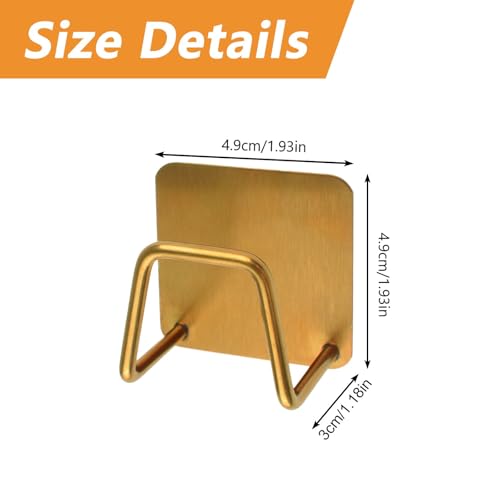 MOROBOR Gold 2-Pack Stainless Steel Sink Sponge Holders, Rustproof Kitchen Organizer