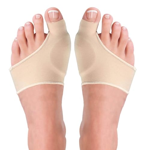 4 Bunion Relief Pads and Sleeves, Orthopedic Bunion Corrector Socks with Gel Pads, 2 Pairs