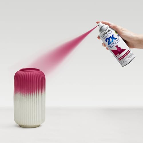 Rust-Oleum Painter's Touch 2X Ultra Cover Spray Paint, Satin Magenta, 12 oz (2 Pack)