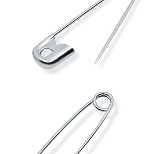 Dritz Safety Pins Assorted Sizes - Nickel Plated Steel (100 Count)