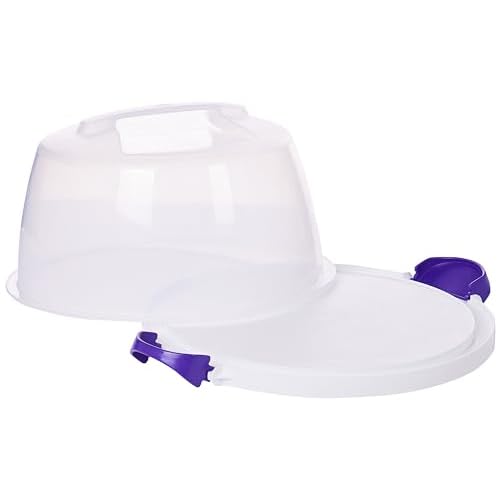 Wilton 2105-3280 Cake and Cupcake Carrier, Round, Plastic, Transparent, 25.4cm (10in)
