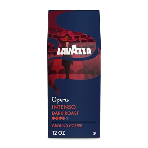 Lavazza Opera Intenso Ground Coffee 12oz - Dark Roast, Bold & Aromatic Blend