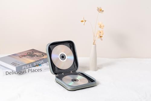 Portable CD/DVD Binder Wallet - 32 Capacity, Sky Blue