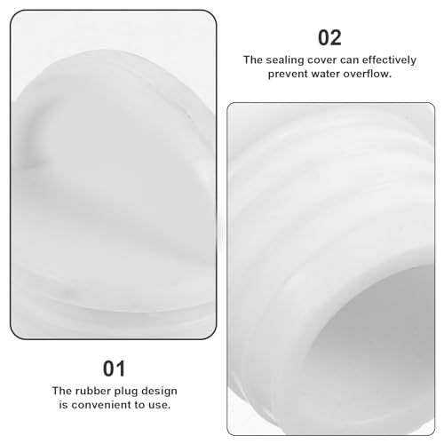 DECHOUS Mop Bucket Drain Plugs - 2 Pack Rubber Stoppers for Leak Resistance