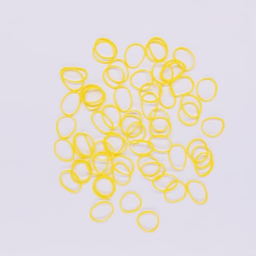 Ezepeo 3200 Pcs Yellow Mini Hair Rubber Bands Tiny Soft Hair Ties for Girls