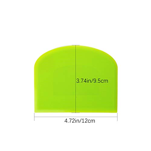 LUTER Plastic Dough Scraper Set - 2 Pack, 12x9.5 cm