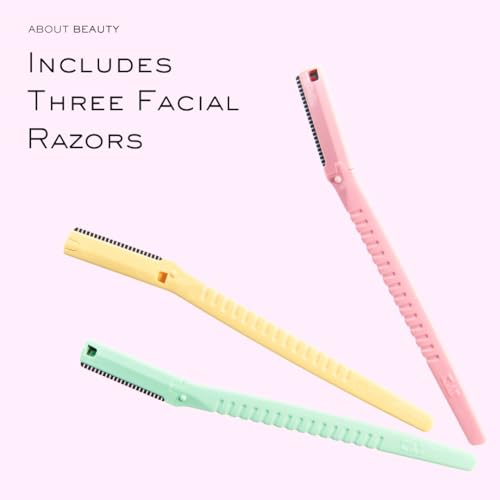 About Beauty Face N Brow Facial Razors and Dermaplaning Tool - 3 Pack