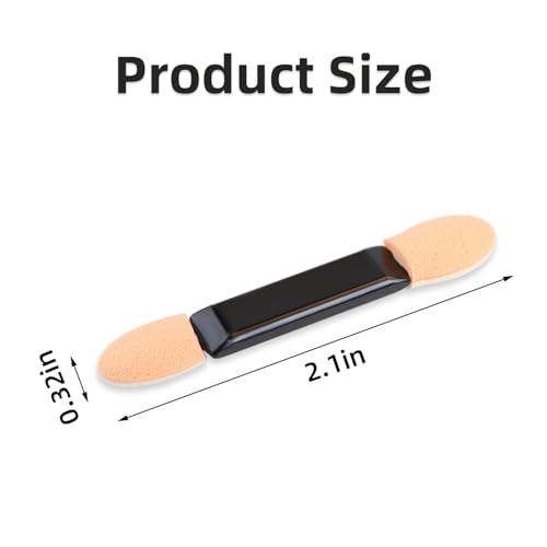 TKYPZY 50 Pcs Disposable Dual-Sided Eyeshadow Sponge Applicators with Storage Container
