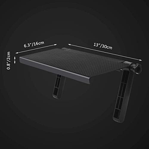 13 Inch Wall-Mounted Cable Box Shelf for TV, Media Storage, Black