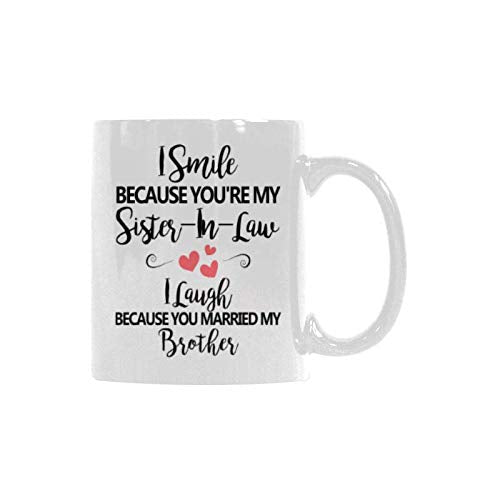 Funny Sister-in-Law Coffee Mug - 11oz Ceramic Gift for Friends and Family