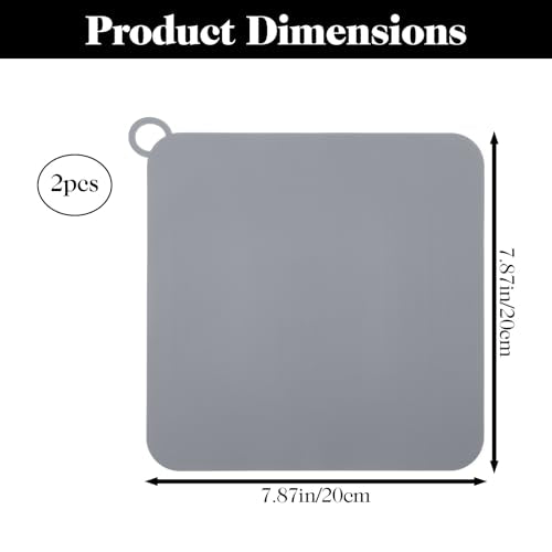 Sorcristy 8x8 Inch Floor Drain Cover - Anti-Odor PVC Sink Stopper, 2 Pack