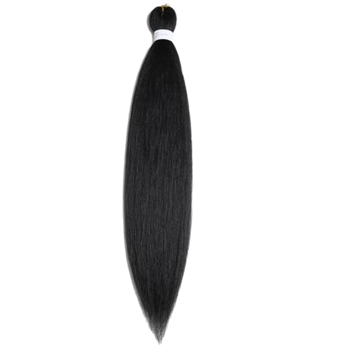 Pre-Stretched Braiding Hair 28 Inch Synthetic Fiber Natural Black 1-Pack