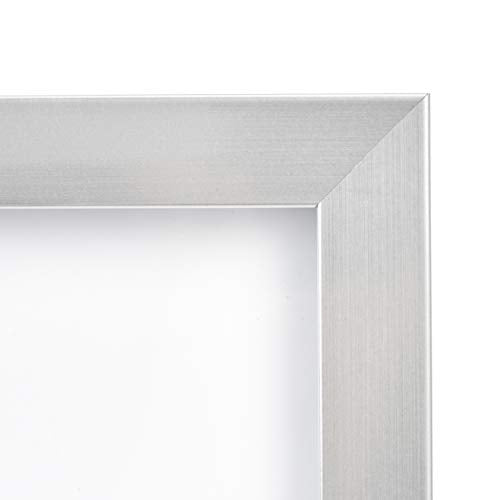 Amazon Basics Rectangular 5" x 7" Picture Frames, Nickel, 2-Pack