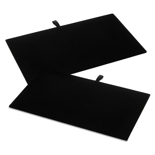 RJ Displays Black Velvet Jewelry Display Pad Insert - 14 1/8" x 8 1/4" (Variation 1)