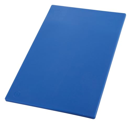 Winco 12" x 18" Blue Cutting Board - NSF Certified, Dishwasher Safe
