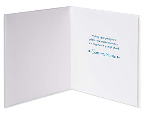 Papyrus Bar Mitzvah Card - Fine Young Man Design with Gold Seal