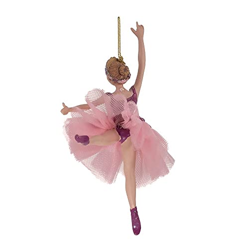 Sugar Plum Ballerina Christmas Ornament - Pink Tutu Decorative Holiday Decor