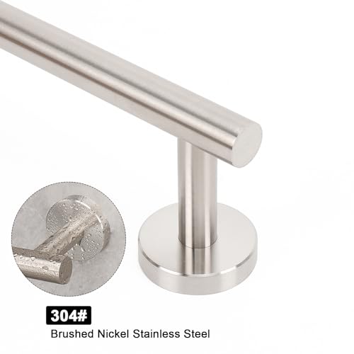 NearMoon 10-Inch Brushed Nickel Towel Bar - Wall Mounted Stainless Steel Rack