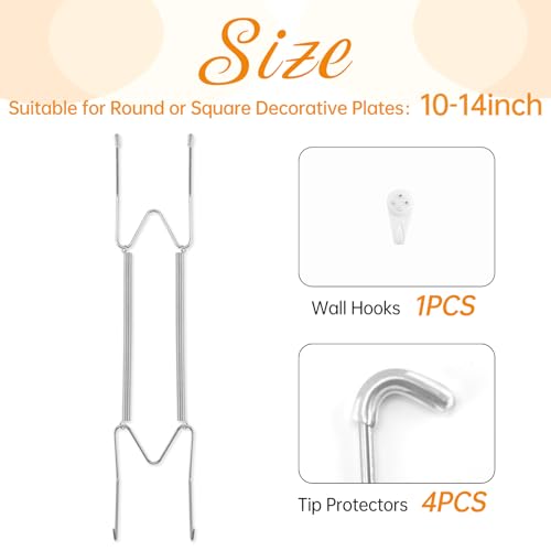 Bilillo Wall Plate Hangers for 10-14 Inch Plates – Heavy Duty & Invisible