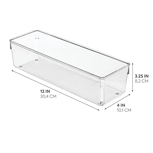 iDesign Linus Medium Drawer Organizer Tray 4" x 12" x 3"