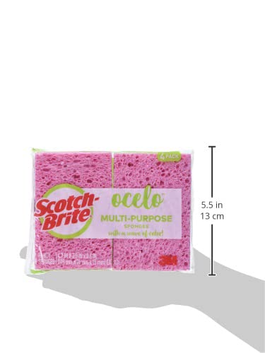 ocelo Multi-Purpose Handy Cellulose Sponges, 4-Pack