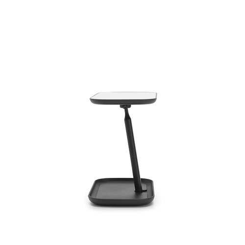 Brabantia Renew 360° Adjustable Vanity Bathroom Mirror with Stand & Storage Tray (Dark Grey) Non-Slip Tray for Makeup, Jewellery, Shaving Accessories (8x8x11)