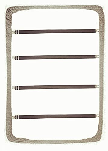 Adjustable Bed Sheet Clips - Secure & Durable, 4 Pieces (Black)