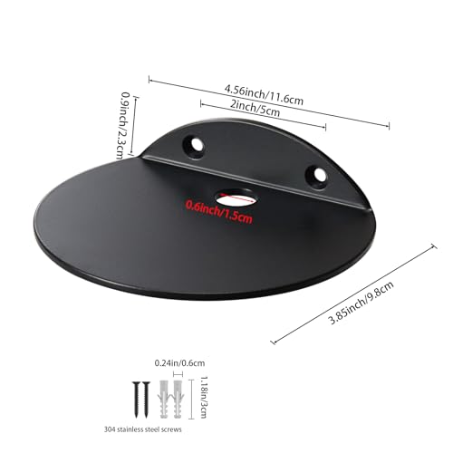 Aluminum Alloy Floating Shelf - 4.7 Inch Black Wall Shelf