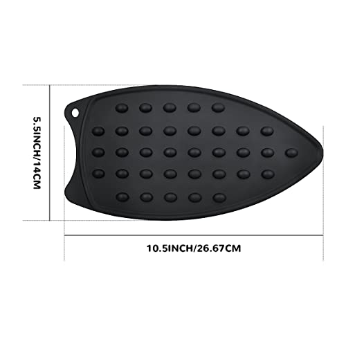 Yuntop Silicone Iron Rest Pads - 2 Pack Black Heat Resistant Mats