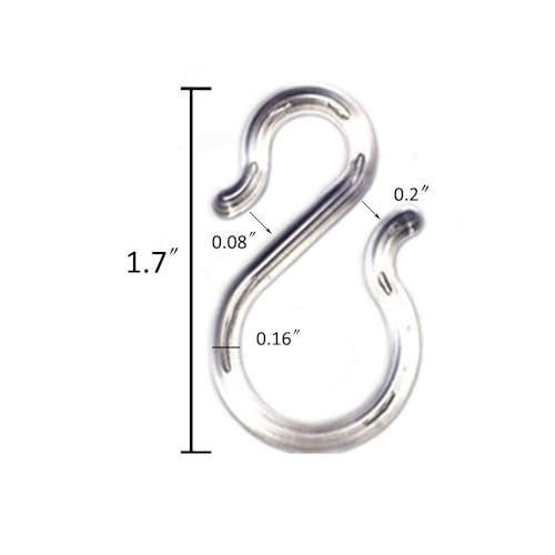24-Piece Clear Plastic Punch Cup Hooks - 1.7 Inch Scratch-Free Hangers