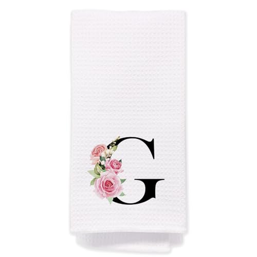 Monogrammed Hand Towels with Initial G - Personalized Gifts