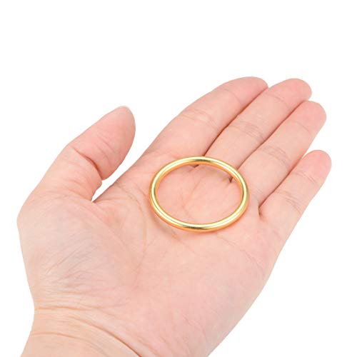 uxcell Zinc Alloy O-Ring Buckles 30mm ID 3mm Thickness Gold 6pcs