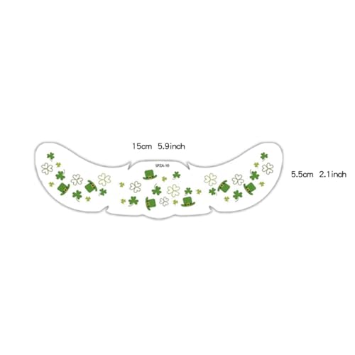 St. Patrick's Day Temporary Tattoos - 8 Pcs Shamrock & Green Freckles