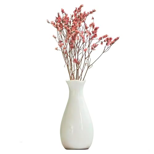 White Ceramic Bud Vase - Small Decorative Floral Holder