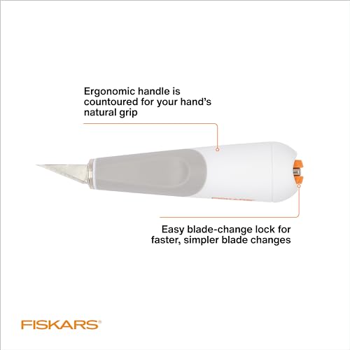 Fiskars 8" Heavy-Duty Easy Change Detail Craft Knife with #2 Blade