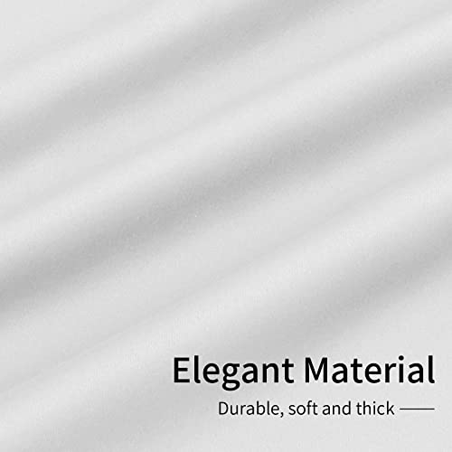 Easy-Going Thermal Blackout Curtains - 46x63 Inch White Grommet Panels (Set of 2)