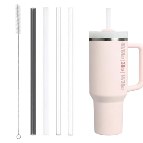 MOLOVA 4 Pack Reusable Straws for Stanley Cup 30oz - BPA Free