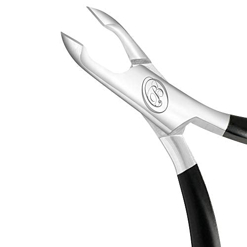 BlueOrchids Professional Stainless Steel Cuticle Nipper and Pusher Set - Black