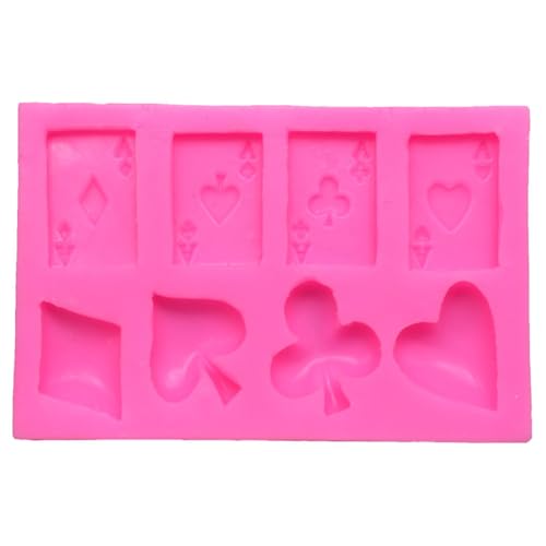 GRIRIW Poker Playing Card Silicone Mold for Fondant Chocolate Candy Cake Decorating
