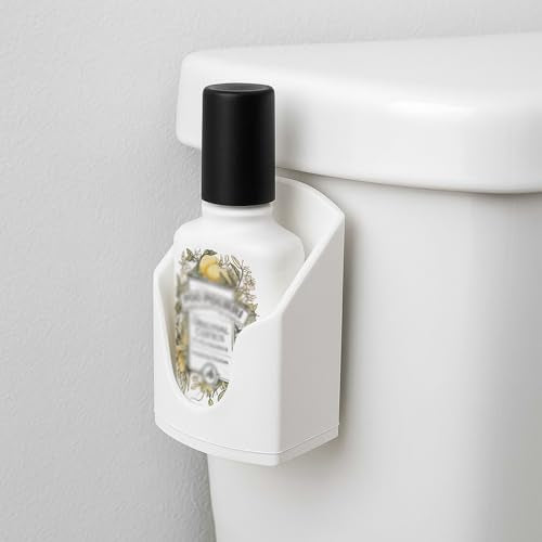 White Toilet Spray Holder for Poo Pourri | 1-4 fl oz Adhesive Organizer